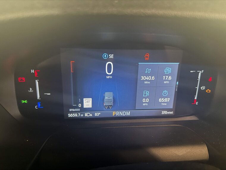 Fuel gauge at dropoff showing tank was full