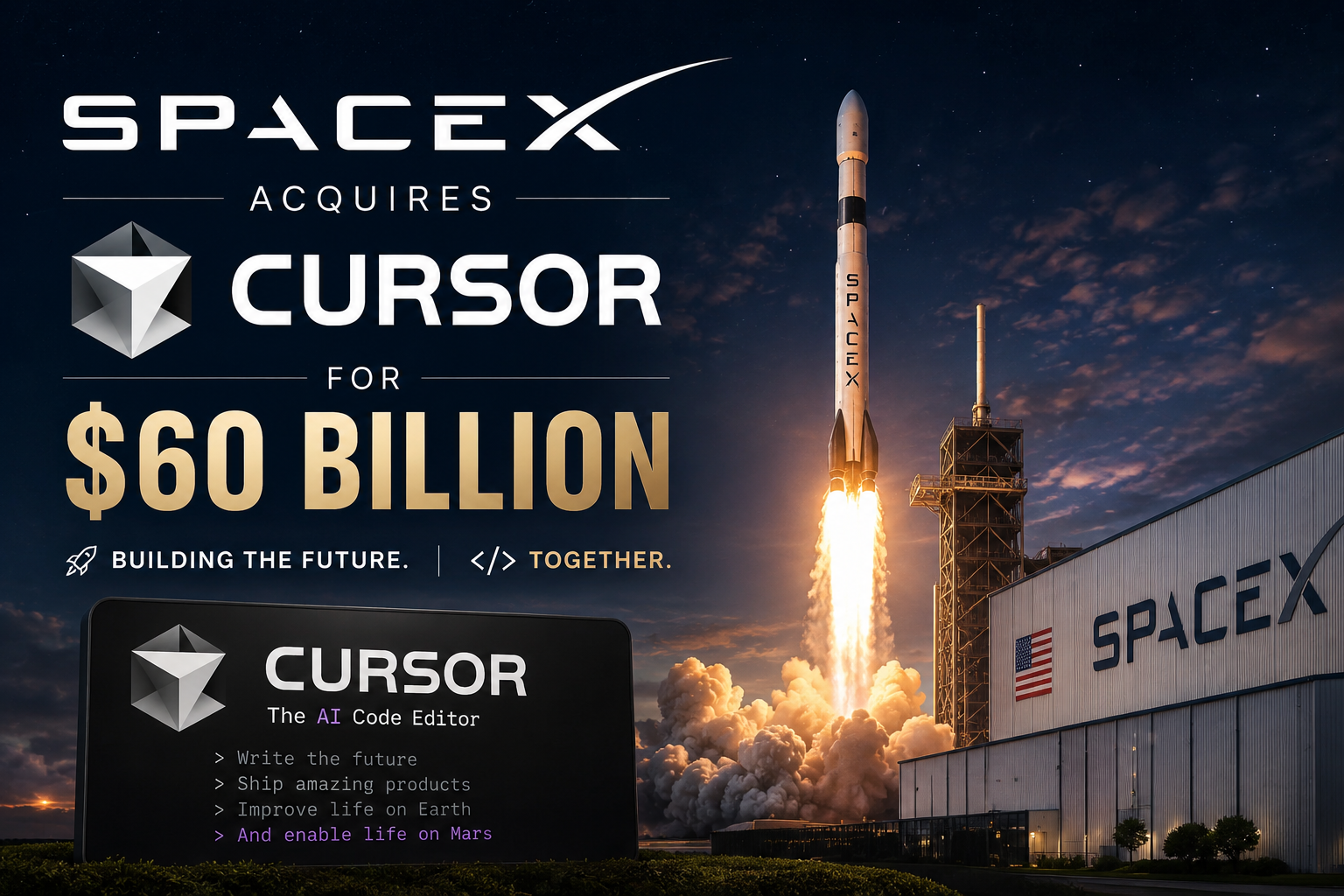SpaceX Is Buying Cursor for $60 Billion — and I Can't Wait to See What Comes Next